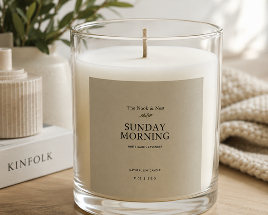 Sunday Morning — White Sage & Lavender Candle