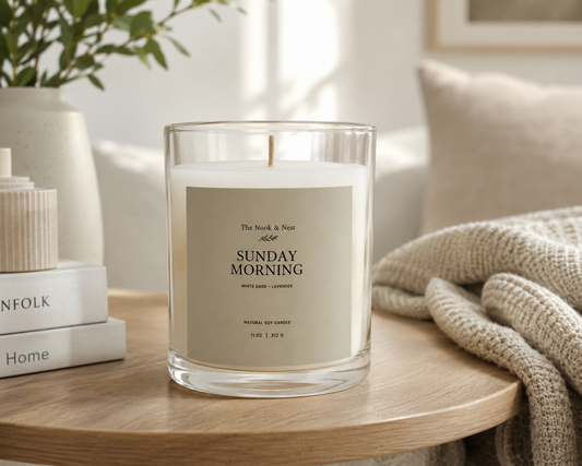 Sunday Morning — White Sage & Lavender Candle