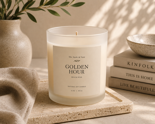 Golden Hour — Beach Rose Soy Candle
